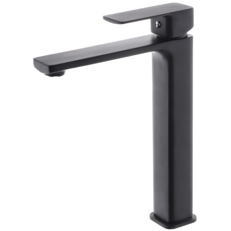 Змішувач для умивальника високий чорний Kubus high black