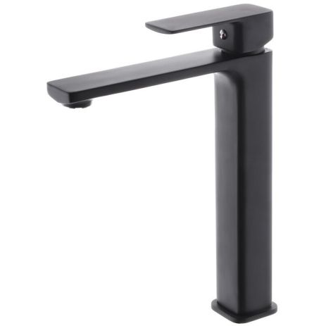 Змішувач для умивальника високий чорний Kubus high black Змішувач для умивальника високий чорний Kubus high black