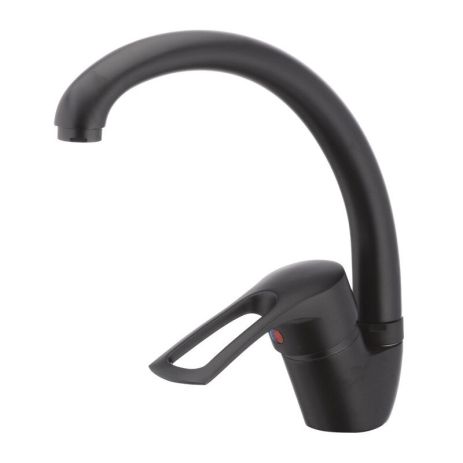 Змішувач для кухні чорний Hansberg 777 black Змішувач для кухні чорний Hansberg 777 black