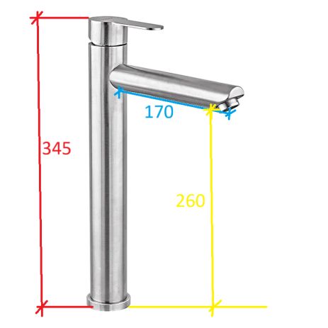 Змішувач для умивальника DAX01-A ZERIX HIGH