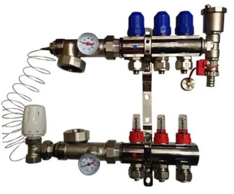Колектор для теплої підлоги на 3 контури KOER (Чехія)