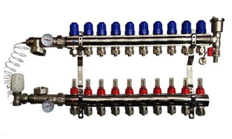 Колектор для теплої підлоги на 11 контурів KOER (Чехія)