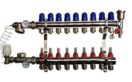 Колектор для теплої підлоги на 9 контурів KOER (Чехія)