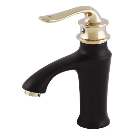 Змішувач для умивальника чорний GOLD ZERIX BLACK