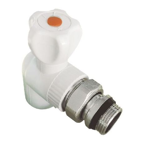 КБУ 25х3/4 Кран радіаторний кутовий з антипротечкою KOER