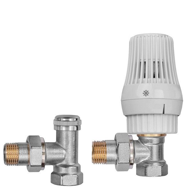 Набір для підключення радіатора кутовий з термоголовкою KOER (Чехія) Набір для підключення радіатора кутовий з термоголовкою KOER (Чехія)