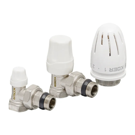 Комплект підключення радіатора KOER SET-11 кутовий 1/2" з термоголовкою ВН (KR3175) Комплект підключення радіатора KOER SET-11 кутовий 1/2" з термоголовкою ВН (KR3175)