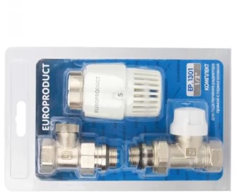 Набір для підключення радіатора прямий з термоголовкою EUROPRODUCT (Чехія) Набір для підключення радіатора прямий з термоголовкою EUROPRODUCT (Чехія)