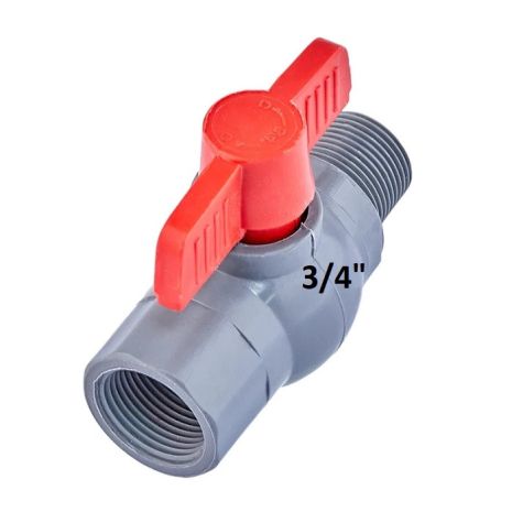 Кран 3/4 пластиковий гайка штуцер крапельний полив до редуктора та фільтра 3/4