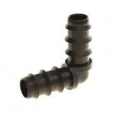 Коліно для крапельної трубки 16 мм (фітінг для монтажу крапельного поливу)