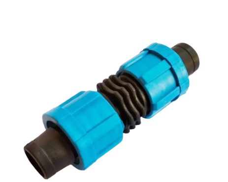 Муфта затискна 16х16 мм З'єднання ремонтне для крапельної стрічки, (фітінг ремонт стрічки краплі)