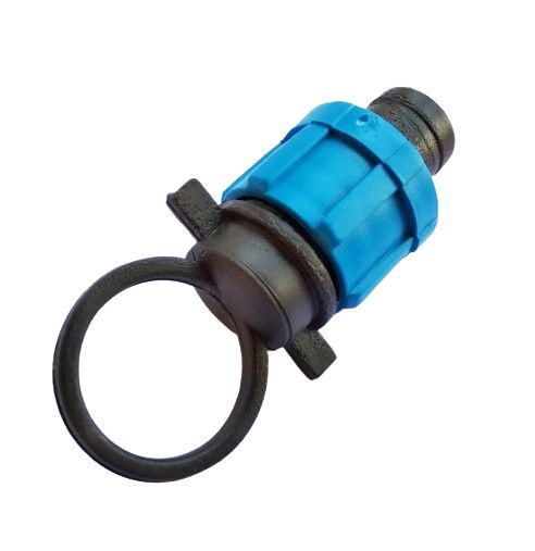 Заглушка затискна 16 мм для крапельної стрічки (фітінг для монтажу крапельного поливу) Заглушка затискна 16 мм для крапельної стрічки (фітінг для монтажу крапельного поливу)