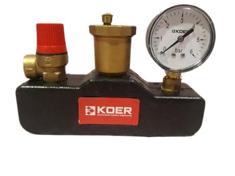 Группа безопасности котла в термоизоляционном кожухе 1" KOER (Чехия)