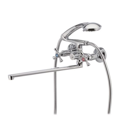Змішувач для ванни Haiba Smes 140 HAIBA вентильний з душем хайба Змішувач для ванни Haiba Smes 140 HAIBA вентильний з душем хайба