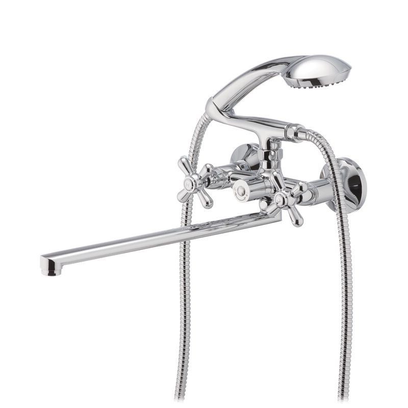 Змішувач для ванни Haiba Dominox 140 HAIBA вентильний з душем хайба Змішувач для ванни Haiba Dominox 140 HAIBA вентильний з душем хайба