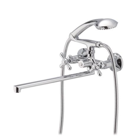 Змішувач для ванни Haiba Dominox 140 HAIBA вентильний з душем хайба Змішувач для ванни Haiba Dominox 140 HAIBA вентильний з душем хайба