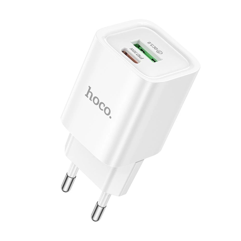 Сетевое Зарядное Устройство Hoco C149A 1USB/1USB-C PD/QC 30W Белый Сетевое Зарядное Устройство Hoco C149A 1USB/1USB-C PD/QC 30W Белый