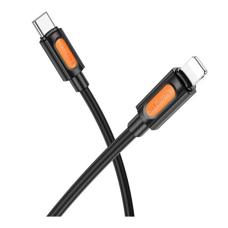 USB Borofone BX114 Silicone Type-C до Lightning PD27W Black