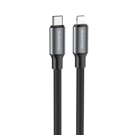 Кабель USB Borofone BX82, Type-C to Lightning, PD20W, 1m, чорний Кабель USB Borofone BX82, Type-C to Lightning, PD20W, 1m, чорний