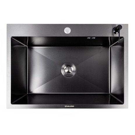 70*50 Мийка PVD чорна DECOR Valeso Handmade (3.0/0.8)