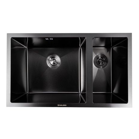 76*45 Мийка PVD чорна монтаж під стільницю Valeso Handmade (3.0/0.8)