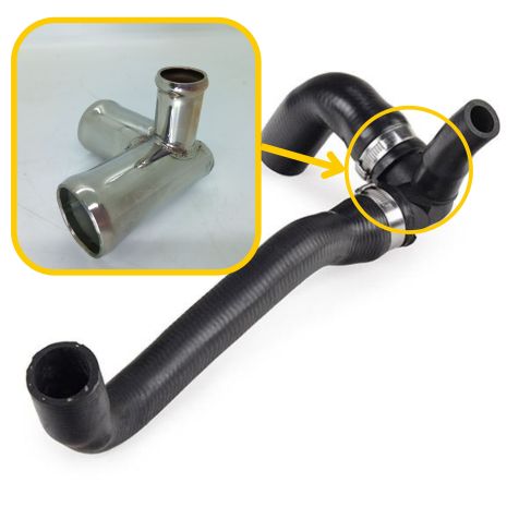 Тройник шланга 037121036 Seat, VW из нержавейки - ПОЖИЗНЕННАЯ ГАРАНТИЯ, ACS (Р389)