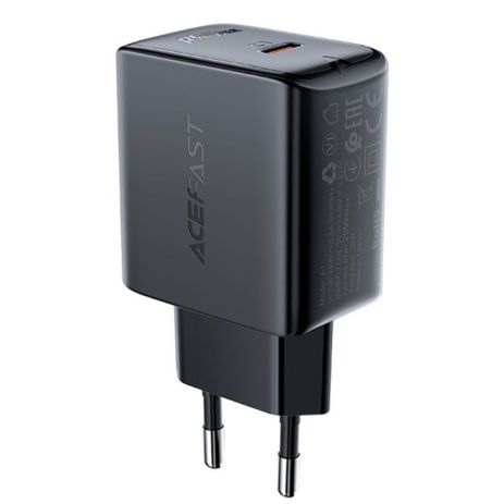 Сетевое зарядное устройство Acefast A1 Type-C PD черное