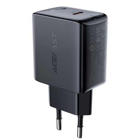 Сетевое зарядное устройство Acefast A1 Type-C PD черное