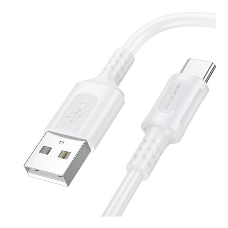 Кабель USB Borofone BX111, Type-C, 3A, 1m, Білий