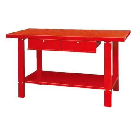 Верстак стальной профессиональный с выдвижными ящиками и нижней полкой 1500x640x865 мм TORIN PBW59250201