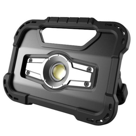 Прожектор акумуляторний світлодіодний 20W з POWERBANK 5000 mAh (вихід USB 5V), IP65 (Made in GERMANY) GIKRAFT FL-2001W