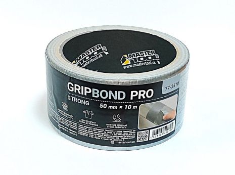 Стрічка армована GripBond Pro Strong t 70°C 50 мм×10 м сіра MASTERTOOL 77-2510
