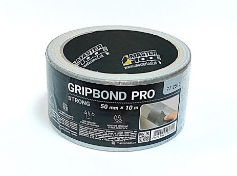 Стрічка армована GripBond Pro Strong t 70°C 50 мм×10 м сіра MASTERTOOL 77-2510
