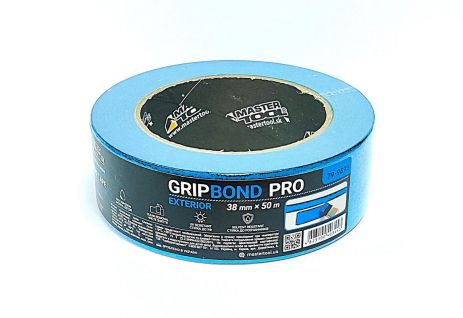 Лента малярная для фасадных работ GripBond Pro Exterior 38 мм×50 м синяя MASTERTOOL 79-9895