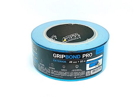 Лента малярная для фасадных работ GripBond Pro Exterior 48 мм×50 м синяя MASTERTOOL 79-9896