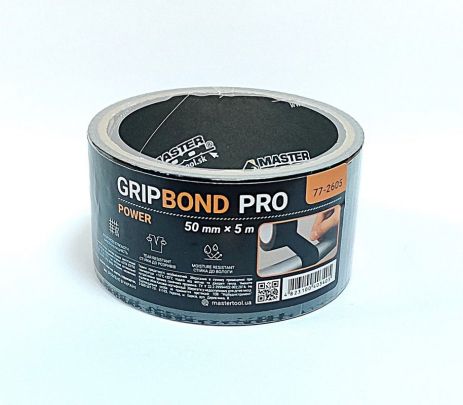 Лента армированная GripBond Pro Power t 80°C 50 мм×5 м черная MASTERTOOL 77-2605