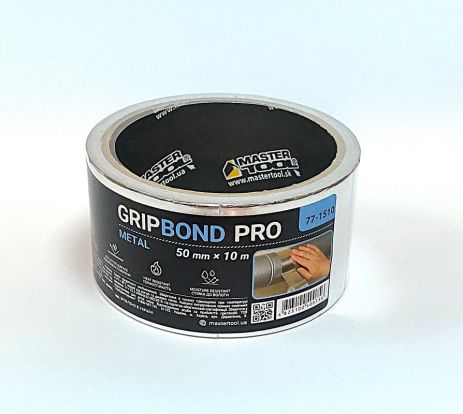 Алюмінієва Стрічка GripBond Pro Metal t 150°C 50 мм×10 м MASTERTOOL 77-1510