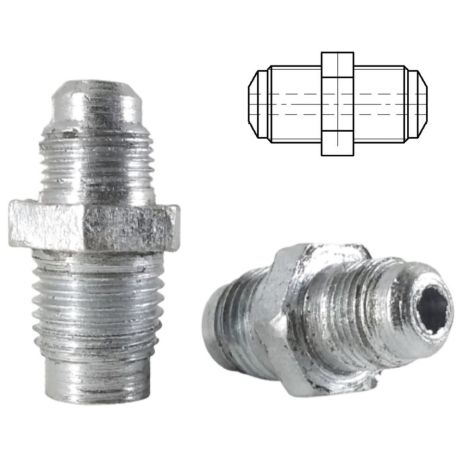 Резьб. переходник для торм. трубок с резьбой (наруж.н. м10x1 мм-наруж. м10x1 мм оцинк. сталь) Н101Н101Ч