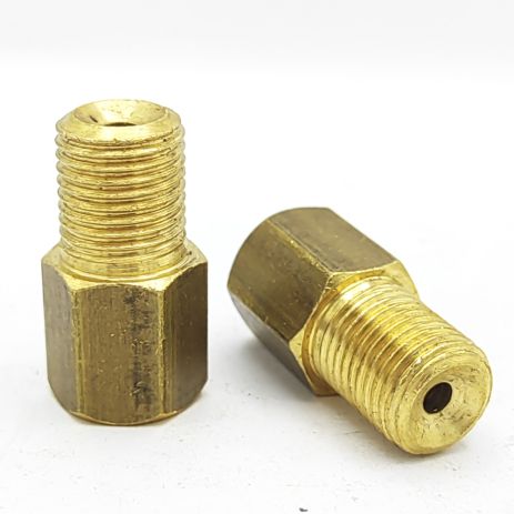 Різьб. перехідник для гальм. трубок з різьбою (внутр. М12x1 мм-зовн. М12x1.25 мм Латунь) В121^Н122Л