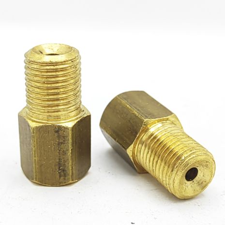 Різьб. перехідник для гальм. трубок з різьбою (внутр. М12x1 мм-зовн. М12x1.25 мм Латунь) В121^Н122Л