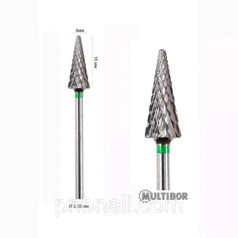 Фреза твердосплавна конус 407102 ( зелена ) MULTIBOR™