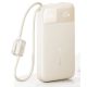 Power Bank Baseus 20000 мАч 22,5 Вт со встроенным кабелем, быстрая зарядка PD/QC Бежевый