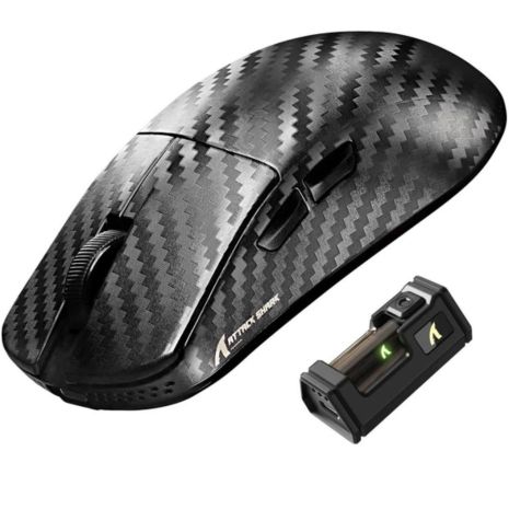 Беспроводная мышь ATTACK SHARK R11 ULTRA 42000 DPI, PAW3950 MAX, Carbon Shark, 8K, Черный