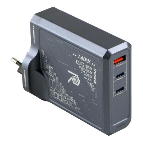Сетевое Зарядное Устройство Remax RP-U106 140W 2C+1A GaN Серый Сетевое Зарядное Устройство Remax RP-U106 140W 2C+1A GaN Серый
