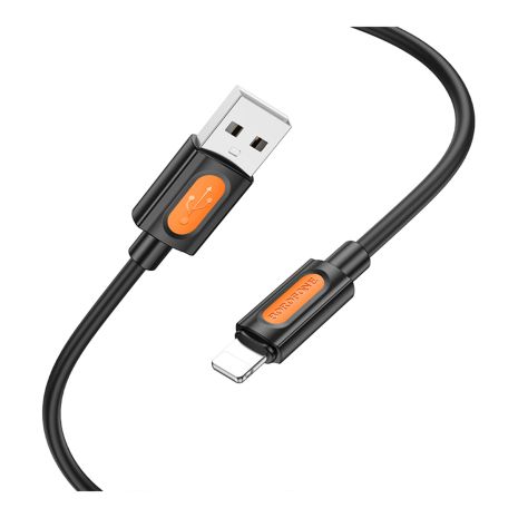 USB Borofone BX114 Silicone Lightning 2.4A Black