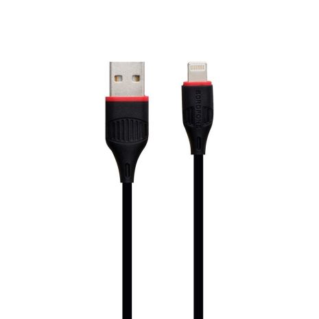 Кабель Borofone BX17 USB to Lightning 2.4A 1m черный
