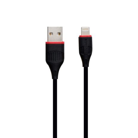 Кабель Borofone BX17 USB to Lightning 2.4A 1m черный