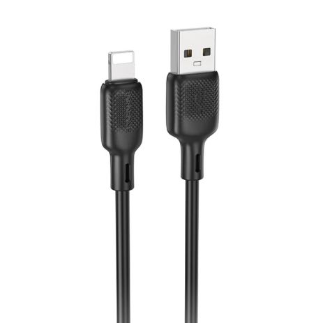 USB Borofone BX113 Silicone Lightning 2.4A 2m Черный
