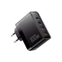 Зарядное устройство Essager 100W GaN QC 4.0 2xType-c 2xUSB Black