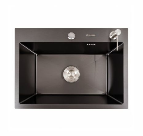 Кухонна мийка 58*43 PVD чорна VALESO Handmade (3.0/1.5)